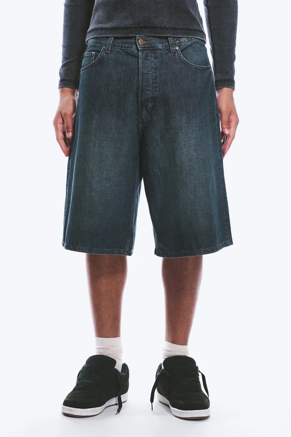 Pantalones cortos vaqueros holgados de talle medio Astro Loose Baggy – Azul lago – Azul medio Pantalones cortos vaqueros holgados de talle medio Astro Loose Baggy – Azul lago – Azul medio