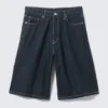 Pantalones cortos vaqueros holgados de talle medio Astro Loose Baggy – Blue Rinse – Azul oscuro Pantalones cortos vaqueros holgados de talle medio Astro Loose Baggy – Blue Rinse – Azul oscuro