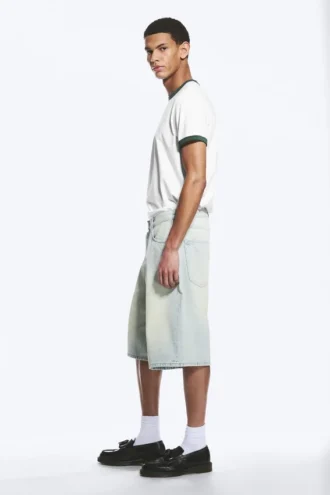 Pantalones cortos vaqueros holgados de talle medio Astro Loose Baggy – Citizen Blue – Azul claro