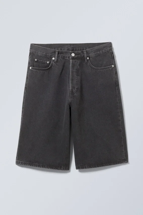 Pantalones cortos vaqueros holgados de talle medio Astro Loose Baggy – Negro Tuned Pantalones cortos vaqueros holgados de talle medio Astro Loose Baggy – Negro Tuned