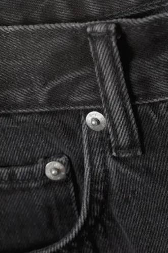 Pantalones cortos vaqueros holgados de talle medio Astro Loose Baggy – Negro Tuned