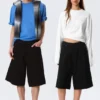 Pantalones cortos vaqueros holgados de talle medio Astro – Negro lavado – Negro Pantalones cortos vaqueros holgados de talle medio Astro – Negro lavado – Negro