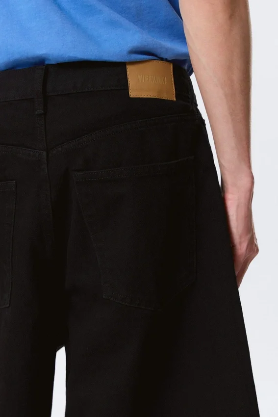Pantalones cortos vaqueros holgados de talle medio Astro – Negro lavado – Negro Pantalones cortos vaqueros holgados de talle medio Astro – Negro lavado – Negro
