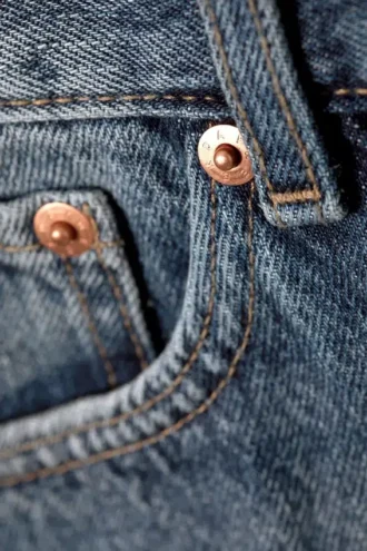Pantalones cortos vaqueros holgados de talle medio Galaxy – Azul espinela