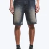 Pantalones cortos vaqueros holgados de talle medio Galaxy – Azul láser – Azul medio Pantalones cortos vaqueros holgados de talle medio Galaxy – Azul láser – Azul medio