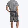 Pantalones cortos vaqueros holgados de talle medio Galaxy – Azul láser – Azul medio Pantalones cortos vaqueros holgados de talle medio Galaxy – Azul láser – Azul medio