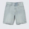 Pantalones cortos vaqueros holgados de talle medio Galaxy – Azul sueño – Azul claro Pantalones cortos vaqueros holgados de talle medio Galaxy – Azul sueño – Azul claro