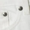 Pantalones cortos vaqueros holgados de talle medio Galaxy – Blanco Pantalones cortos vaqueros holgados de talle medio Galaxy – Blanco