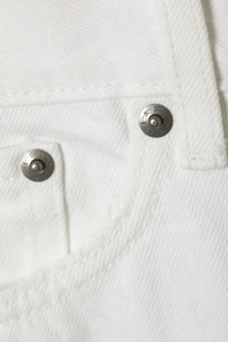 Pantalones cortos vaqueros holgados de talle medio Galaxy – Blanco