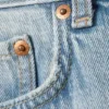 Pantalones cortos vaqueros holgados de talle medio Galaxy – Lip Blue – Azul claro Pantalones cortos vaqueros holgados de talle medio Galaxy – Lip Blue – Azul claro