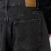 Pantalones cortos vaqueros holgados de talle medio Galaxy – Tuned Black Pantalones cortos vaqueros holgados de talle medio Galaxy – Tuned Black