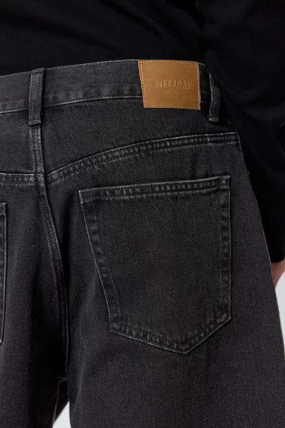 Pantalones cortos vaqueros holgados de talle medio Galaxy – Tuned Black Pantalones cortos vaqueros holgados de talle medio Galaxy – Tuned Black