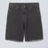 Pantalones cortos vaqueros holgados de talle medio Galaxy – Tuned Black Pantalones cortos vaqueros holgados de talle medio Galaxy – Tuned Black