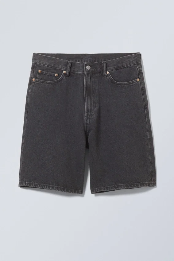 Pantalones cortos vaqueros holgados de talle medio Galaxy – Tuned Black Pantalones cortos vaqueros holgados de talle medio Galaxy – Tuned Black