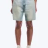 Pantalones cortos vaqueros holgados hasta la mitad del muslo – Azul puerto – Azul claro Pantalones cortos vaqueros holgados hasta la mitad del muslo – Azul puerto – Azul claro