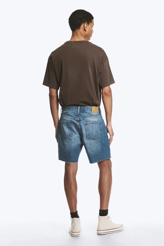 Pantalones cortos vaqueros holgados hasta la mitad del muslo Space – Azul Radio – Azul medio Pantalones cortos vaqueros holgados hasta la mitad del muslo Space – Azul Radio – Azul medio