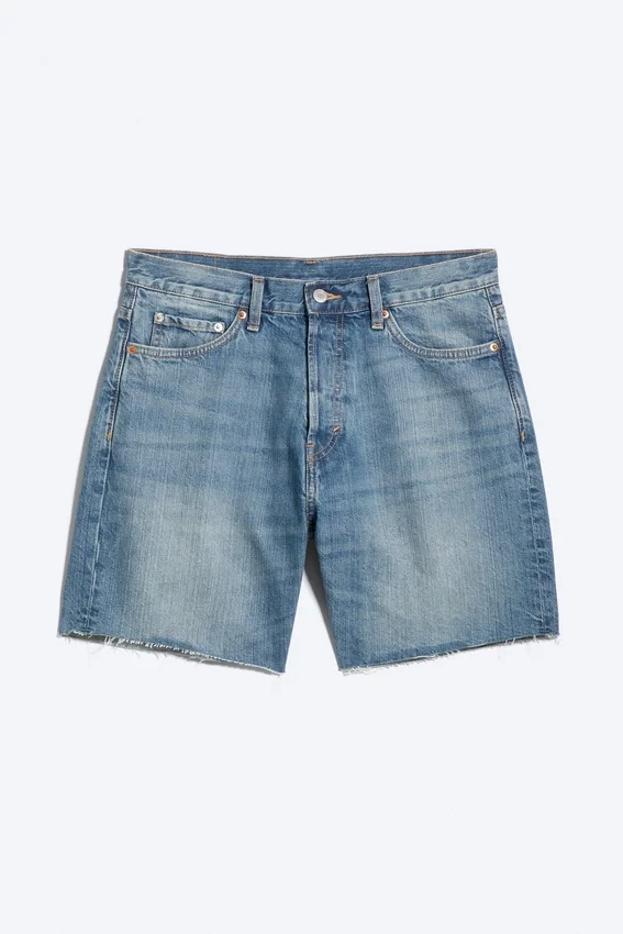 Pantalones cortos vaqueros holgados hasta la mitad del muslo Space – Azul Radio – Azul medio Pantalones cortos vaqueros holgados hasta la mitad del muslo Space – Azul Radio – Azul medio