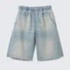 Pantalones cortos vaqueros holgados Saturn sin cremallera – Azul puerto – Azul claro Pantalones cortos vaqueros holgados Saturn sin cremallera – Azul puerto – Azul claro