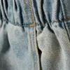 Pantalones cortos vaqueros holgados Saturn sin cremallera – Azul puerto – Azul claro Pantalones cortos vaqueros holgados Saturn sin cremallera – Azul puerto – Azul claro