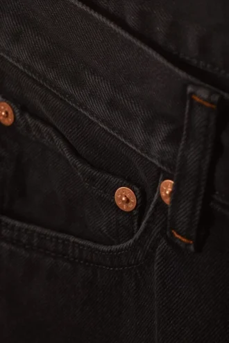 Pantalones cortos vaqueros holgados Space – Negro