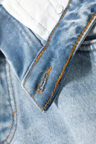 Pantalones cortos vaqueros Lana Fold Down – Azul fresco – Azul claro