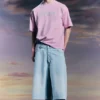 Pantalones cortos vaqueros largos holgados de talle medio Void – Azul fantasma – Azul claro Pantalones cortos vaqueros largos holgados de talle medio Void – Azul fantasma – Azul claro