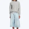 Pantalones cortos vaqueros largos holgados de talle medio Void – Azul fantasma – Azul claro Pantalones cortos vaqueros largos holgados de talle medio Void – Azul fantasma – Azul claro