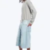 Pantalones cortos vaqueros largos holgados de talle medio Void – Azul fantasma – Azul claro Pantalones cortos vaqueros largos holgados de talle medio Void – Azul fantasma – Azul claro