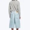 Pantalones cortos vaqueros largos holgados de talle medio Void – Azul fantasma – Azul claro Pantalones cortos vaqueros largos holgados de talle medio Void – Azul fantasma – Azul claro