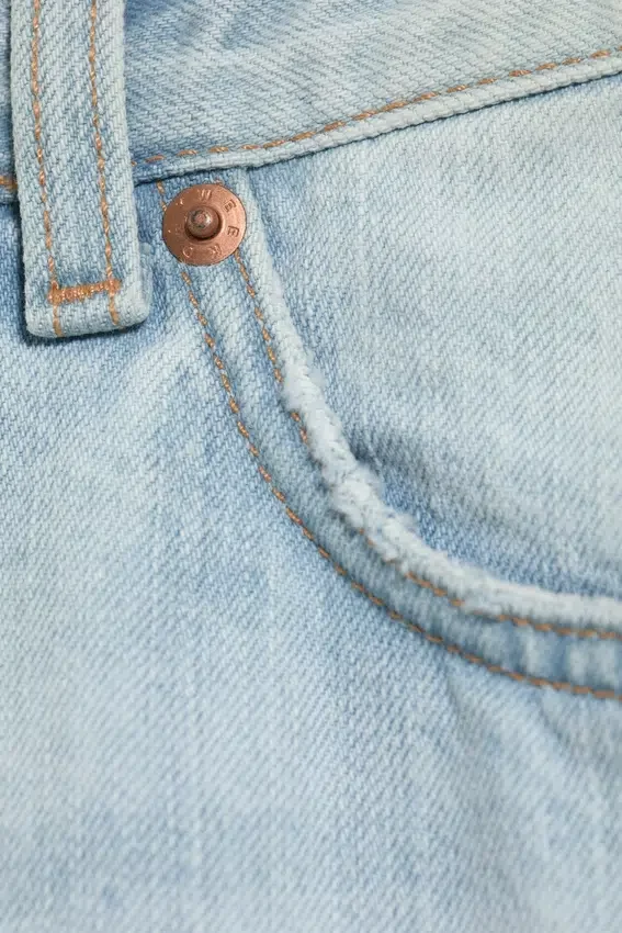Pantalones cortos vaqueros largos holgados de talle medio Void – Azul fantasma – Azul claro Pantalones cortos vaqueros largos holgados de talle medio Void – Azul fantasma – Azul claro
