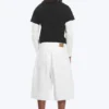 Pantalones cortos vaqueros largos holgados de talle medio Void – Blanco sucio – Blanco Pantalones cortos vaqueros largos holgados de talle medio Void – Blanco sucio – Blanco