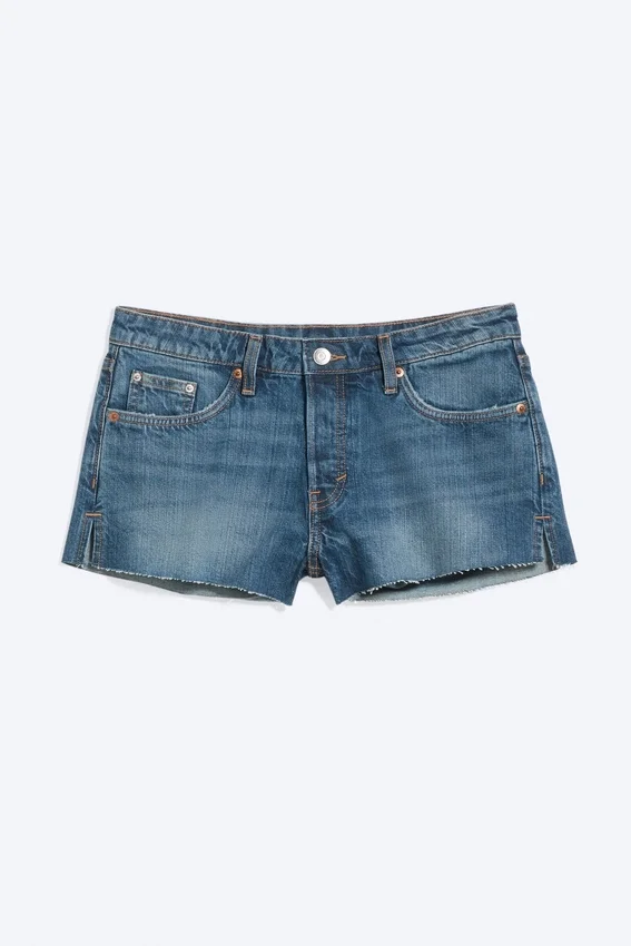 Pantalones cortos vaqueros mini de talle bajo Bite – Azul radio – Azul medio Pantalones cortos vaqueros mini de talle bajo Bite – Azul radio – Azul medio