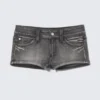 Pantalones cortos vaqueros mini de talle bajo Booty Bei – Black Moon – Gris | Cheap Monday GB Pantalones cortos vaqueros mini de talle bajo Booty Bei – Black Moon – Gris | Cheap Monday GB