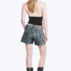 Pantalones cortos vaqueros mini de talle bajo con efecto desgastado Duchess – Azul Báltico – Azul oscuro Pantalones cortos vaqueros mini de talle bajo con efecto desgastado Duchess – Azul Báltico – Azul oscuro