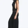 Pantalones de algodón arrugado – Negro Pantalones de algodón arrugado – Negro