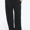 Pantalones de algodón arrugado – Negro Pantalones de algodón arrugado – Negro