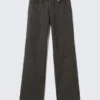 Pantalones de algodón de cintura baja con rayas diplomáticas – Gris oscuro a rayas Pantalones de algodón de cintura baja con rayas diplomáticas – Gris oscuro a rayas
