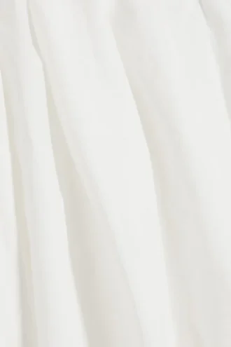 Pantalones de algodón de corte globo – Blanco