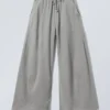 Pantalones de algodón de talle bajo Motion – Gris polvoriento Pantalones de algodón de talle bajo Motion – Gris polvoriento