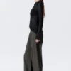 Pantalones de algodón holgados de talle bajo sin cremallera – Gris oscuro Pantalones de algodón holgados de talle bajo sin cremallera – Gris oscuro