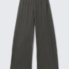 Pantalones de algodón holgados de talle bajo sin cremallera – Gris oscuro Pantalones de algodón holgados de talle bajo sin cremallera – Gris oscuro