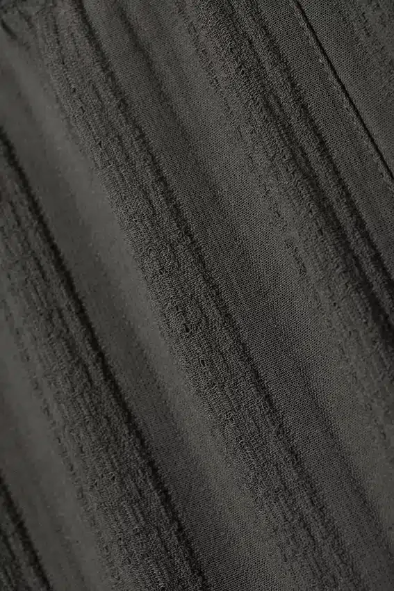 Pantalones de algodón holgados de talle bajo sin cremallera – Gris oscuro Pantalones de algodón holgados de talle bajo sin cremallera – Gris oscuro