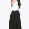 Pantalones de algodón tipo globo – Negro