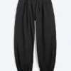Pantalones de algodón tipo globo – Negro
