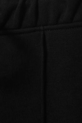 Pantalones de chándal acampanados con pinzas y cintura media – Negro Pantalones de chándal acampanados con pinzas y cintura media – Negro