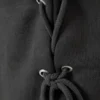 Pantalones de chándal anchos de algodón con cordones – Gris oscuro Pantalones de chándal anchos de algodón con cordones – Gris oscuro