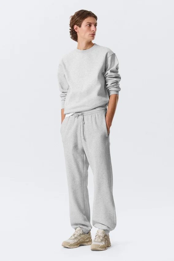 Pantalones de chándal clásicos – Gris jaspeado Pantalones de chándal clásicos – Gris jaspeado