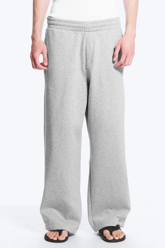 Pantalones de chándal de corte holgado – Gris claro Pantalones de chándal de corte holgado – Gris claro
