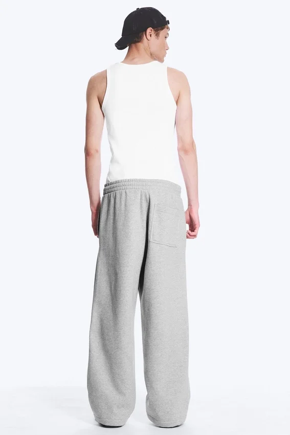 Pantalones de chándal de corte holgado – Gris claro Pantalones de chándal de corte holgado – Gris claro
