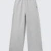 Pantalones de chándal de corte holgado – Gris claro Pantalones de chándal de corte holgado – Gris claro